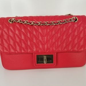 Karl Lagerfeld Agyness bag in Red pebbled leather